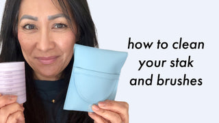 how to clean your makeup brushes and stak