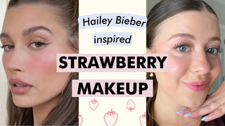 hailey bieber inspired strawberry makeup look using a subtl stak